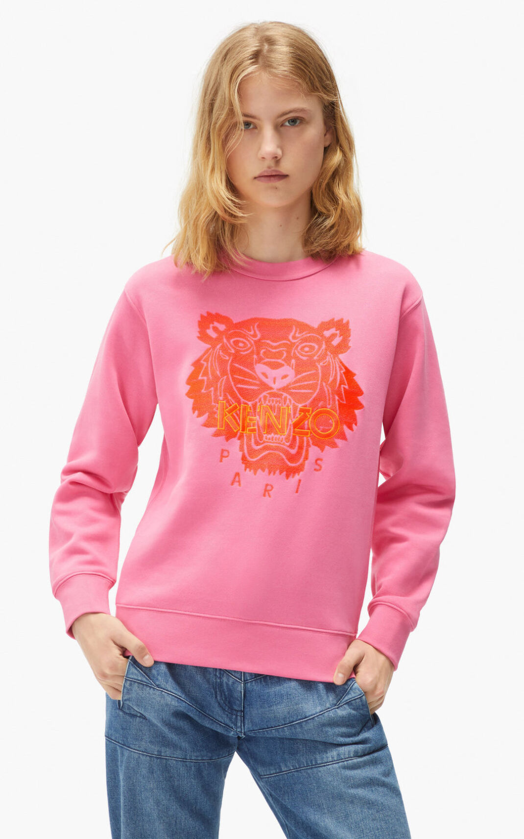 Kenzo Tiger Dukserice Ženske - Roze - Hrvatska GXSHCI861